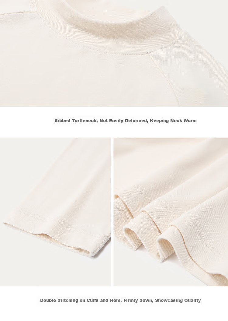 ZARA Women's Autumn and Winter Solid Color Long Sleeve Turtleneck Shoulder-inserted Elastic Knitted Base Shirt 13325788 21