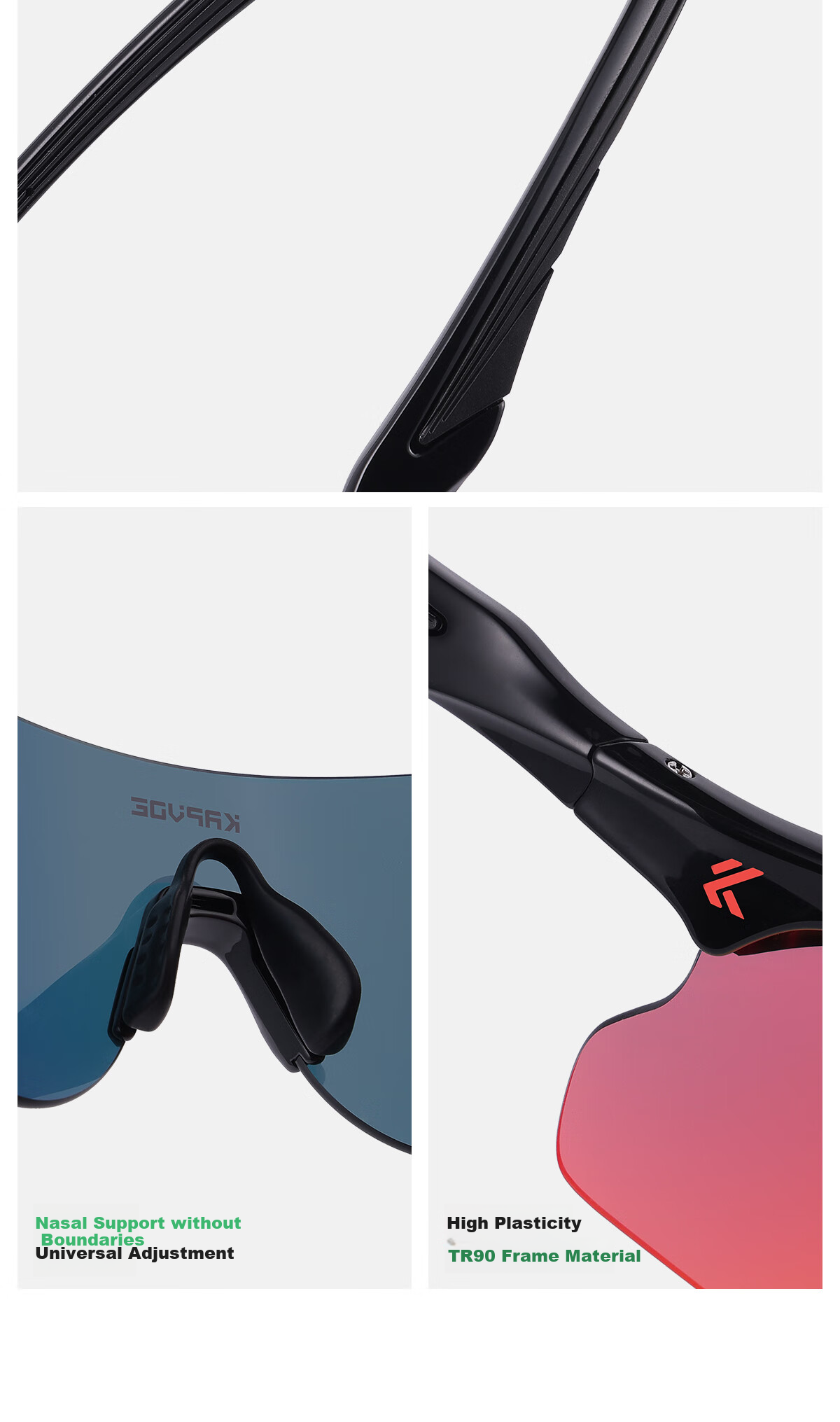 KAPVOE Endurance Star Running Glasses, Marathon Photochromic Professional Outdoor Windproof Goggles, Unisex Sunglasses 13