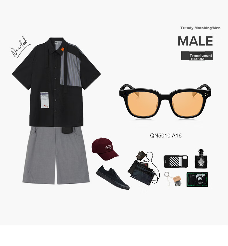 QINA Retro Small Frame Sunglasses for Men And Women, Stylish Sun Glasses, Christmas Gift QN5010A16 8