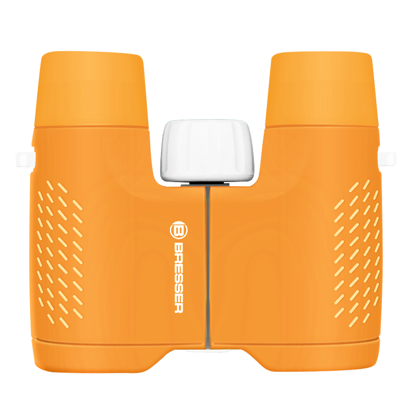 Bresser Germany 6x21 White/Orange Kids Compact Portable Binoculars Shockproof HD Outdoor Travel