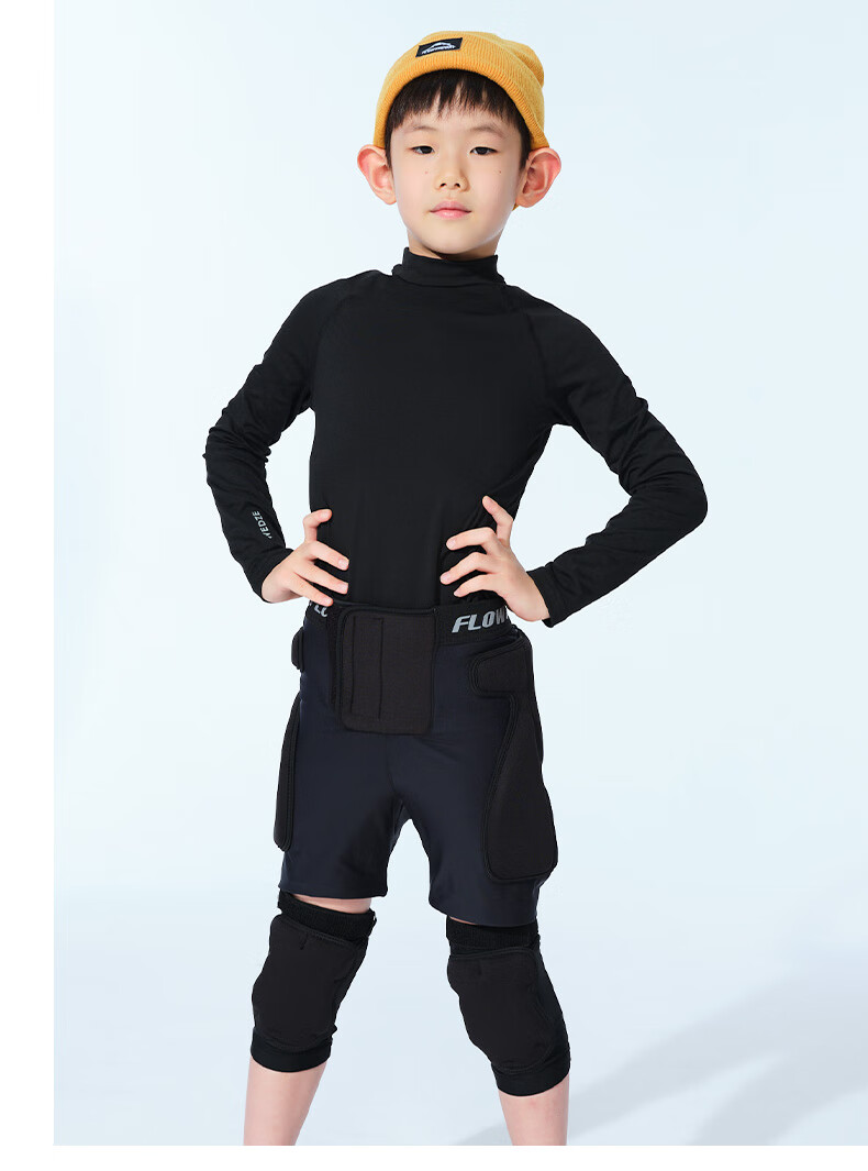 Flow Theory Kids Ski Protective Gear Hip and Knee Pads Anti-Fall Shockproof Ski Underwear Thickened Set 2