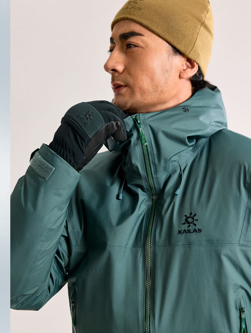 KAILAS Men's 700 Fill Power Goose Down Graphene Insulated FLT 3L Hard Shell Winter Goose Down Jacket 3