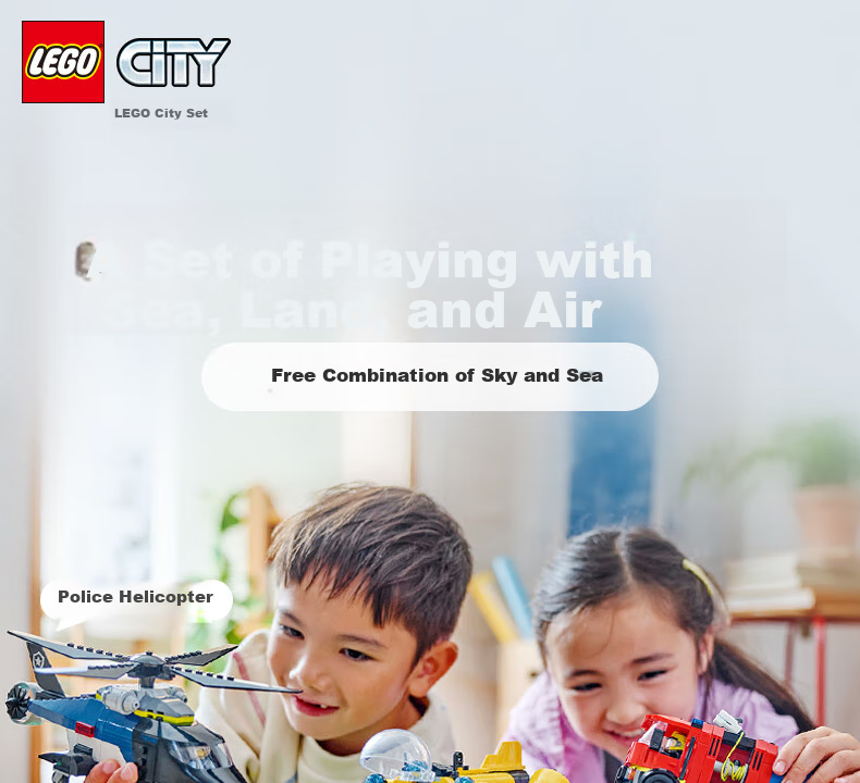 LEGO City 60462 Helicopter Fire Truck And Submarine Set, Boys And Girls Children's Toy Birthday Gift 1