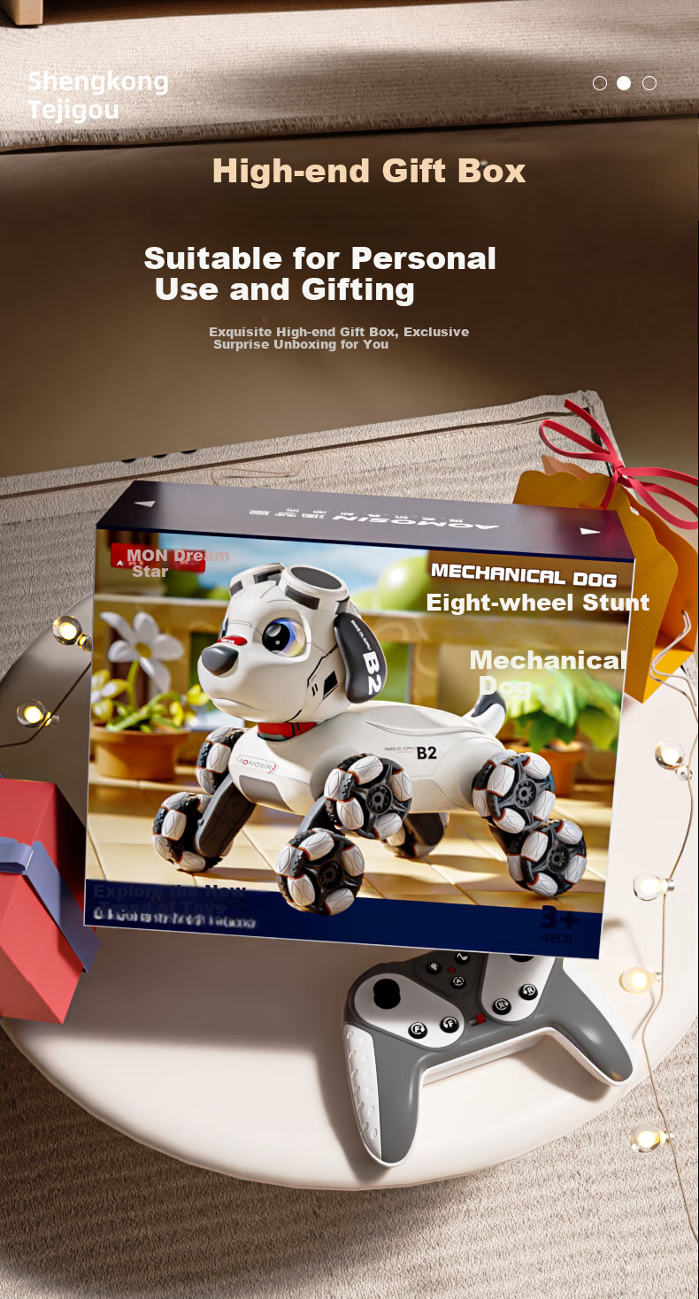 Aomengxing Children's Remote Control Robot Dog, AI Intelligent Toy, Boys' Remote Control Car, Transforming Robot, Birthday Gift 11