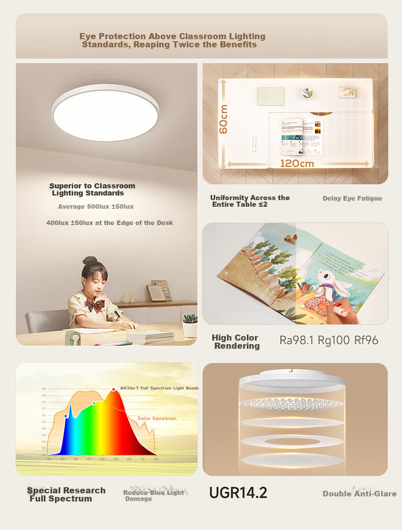 Haishibao Lightweight Full Spectrum Bedroom Smart Ceiling Light 2.7cm Ultra-thin Seamless Eye Protection Minimalist All-inclusive 8