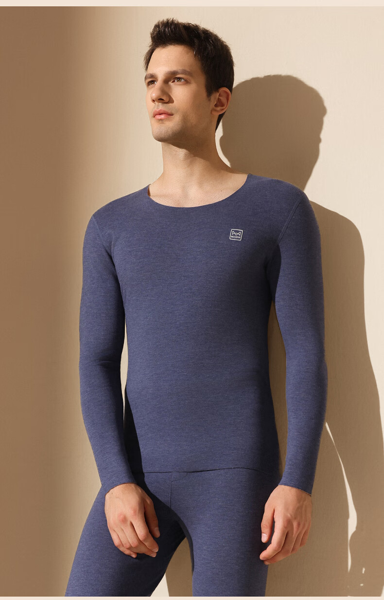 MiiOW Authentic Cashmere Thermal Men and Women Silk Heating Thickened Autumn Winter Cotton Wool Underwear Set 2