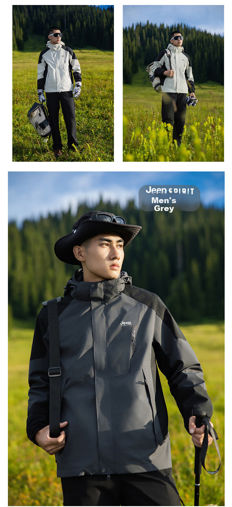 JEEP SPIRIT Windbreaker Jacket for Men And Women, Spring And Autumn Outerwear, Outdoor Windproof Coat, Warm Windbreaker 11