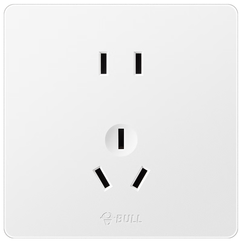 BULL Switch Socket G12 Series, Two-Hole 10A Three-Hole 16A Air Conditioner Cream Wind G12Z227S, Twilight Snow White
