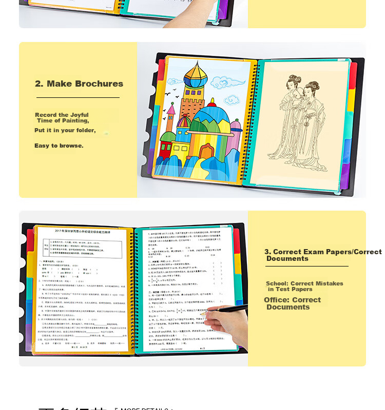 TIANSE Morandi Music Folder A4/40 Pages, Writable Document Folder, Sheet Music Folder, Piano File Folder, Guitar And Guzheng Sheet Music Folder, Non-Reflective, TS-1650, Mint Gree 10