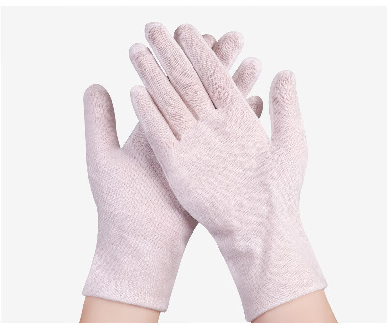 Huipute White Gloves White Etiquette Gloves Labor Protection Pure Cotton Pure Cotton Model - 12 Pairs 7