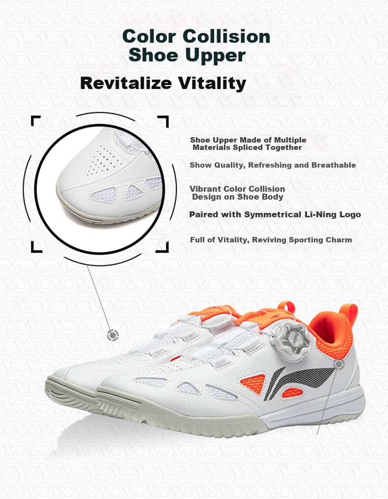 Li-Ning Children's Table Tennis Shoes, Professional Training And Competition, Non-Slip, Wear-Resistant, Breathable Sports Shoes, Bright Blue, Size 34 4