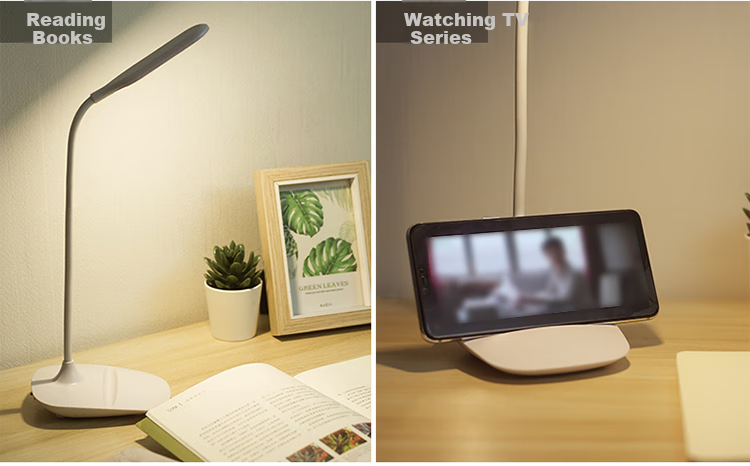 Datouren Rechargeable Desk Lamp Eye Protection Lamp for Students' Study And Reading LED Small Table Lamp Bedroom Bedside Lamp Children's Eye Protection Lamp 12