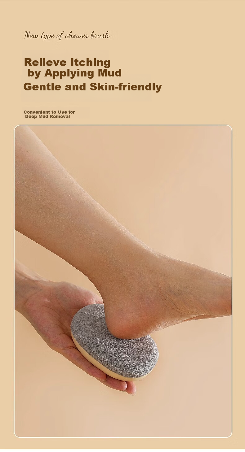 LINGCHEN Exfoliating Washcloth, Painless Bath Scrubber, Powerful Mud Removal Tool for Back, Coarse And Fine Sand for Exfoliation, Dead Skin Removal Bathing Aid 10