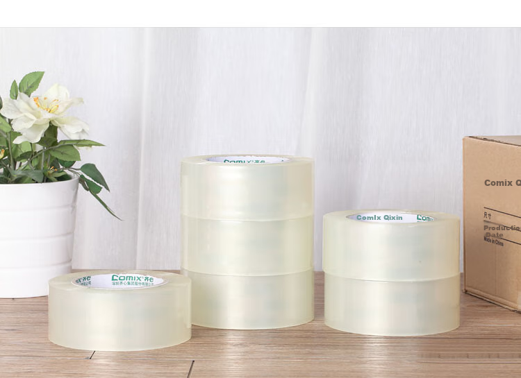 COMIX Transparent Tape/wide Tape/packaging Tape, Express Shipping Packing Tape, Transparent, 6 Rolls, Width 48mm*150y*45um, Length 137 Meters/roll, JP4815-6 6