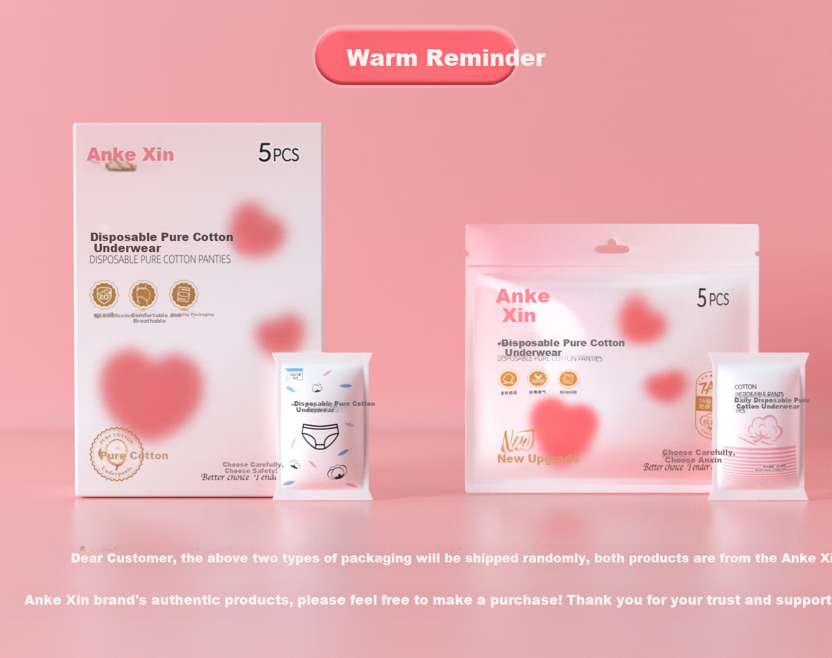 Ankexin Pure Cotton Disposable Underwear for Women, 100% Cotton, No-Wash, 15 Individually Wrapped, for Pregnant Women, Menstruation, Travel, Business Trips, XL Size 1