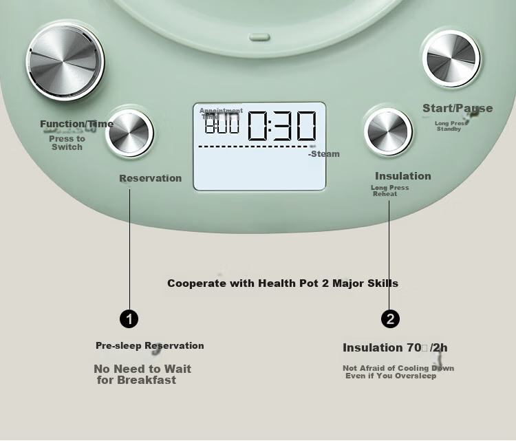 Buydeem Health Pot Accessories, Steamer A206 Compatible with Health Pots IK121/K176/K187, Stainless Steel 4