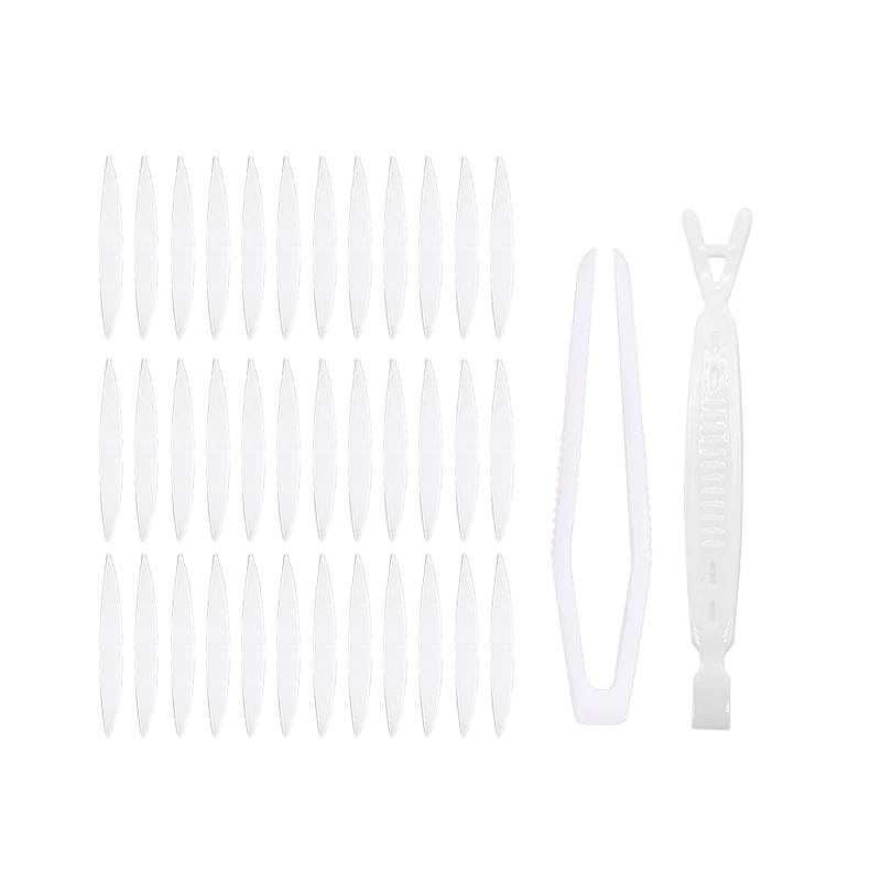 UPLUS Double-Sided Invisible Double Eyelid Tape Olive Shape 528 Pieces for Puffy and Single Eyelids Natural Seamless Eye Beauty Tape