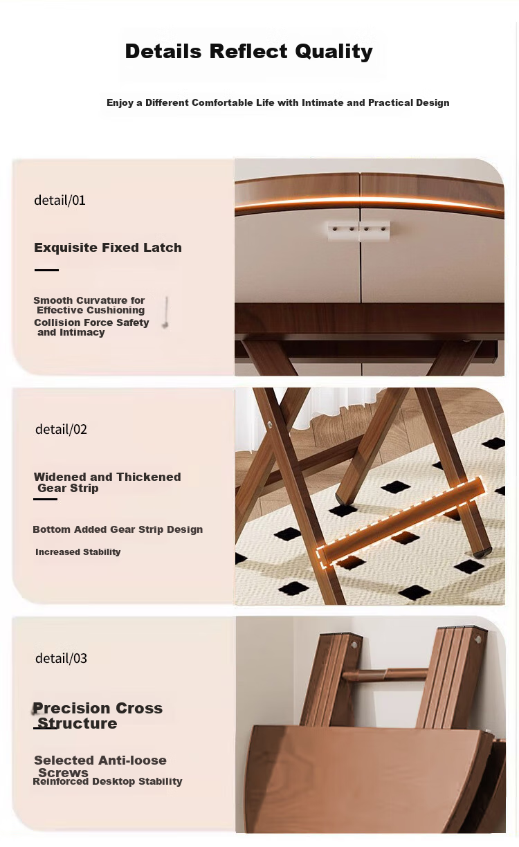 Jingcai Folding Dining Table for Home, Computer Desk, Study Table, Mahjong Table JZP10 Walnut Color 80cm Square Table 4