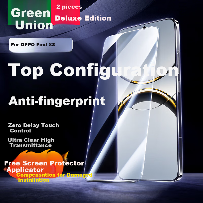 UGREEN Tempered Glass Screen Protector for OPPO Find X8, Full Coverage HD Anti-Fingerprint Shatterproof Touch-Sensitive Protective Film for Phone