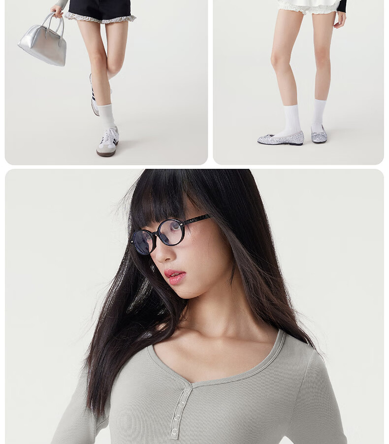 Half-Lined Thermal Base Layer with Chest Pad, Warm Innerwear, Long Sleeve U-Neck T-Shirt for Women, Spring Autumn Winter, No Bra Needed 24