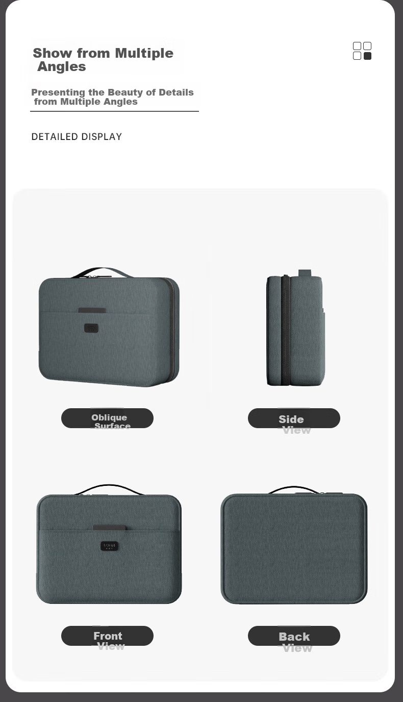 LEXON Travel Storage Bag Toiletry Bag for Men, Business Trip Accessory Bag for Women, Portable Multifunctional Cosmetic Bag, Gray-Blue Color 9