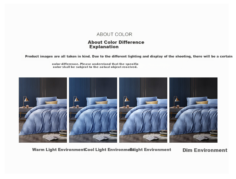 FUANNA HOTEL Series Four-Piece Set, 60S Long-Staple Cotton, Pure Cotton Sateen Hotel Set, 1.5-Meter Bed, 203*229cm 19