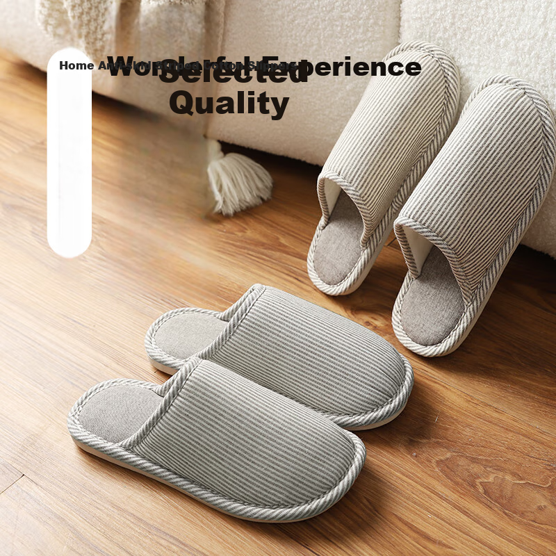 FOOTOPPO Slippers for Men And Women, Non-Slip Comfortable Cloth Slippers, Home Shoes for Couples, Large Size Men's Slippers