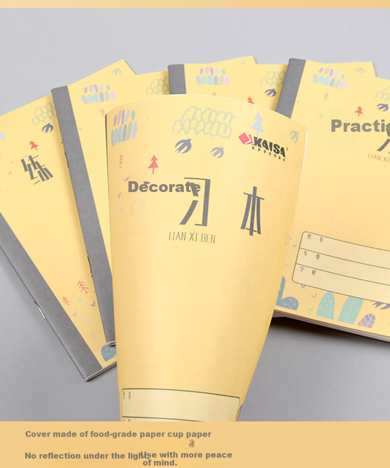 [Back to School Essential] KAISA Exercise Notebook, 22K 20 Sheets Thick Paper Soft Copybook, 5-Pack for Math And Chinese Homework, KSP-0031 4