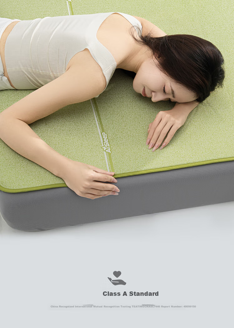 AiSleep Dual Temperature Sensing Zoned Class A Cool Silk Mat Double Size Three-Piece Set 180*200cm Qingyan Machine Washable Gift for Parents 9