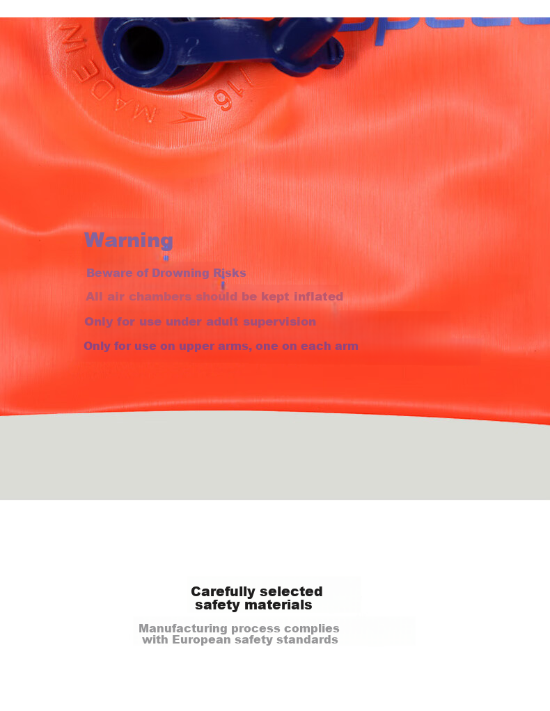 Speedo Swimming Training Aid, Inflatable Arm Floats for Children's Early Education, Orange, Size 6-12 4