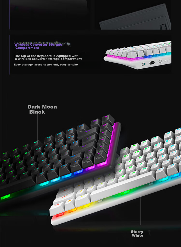 Alienware Pro Professional Edition Three-Mode Wireless Compact TKL Gaming Mechanical Keyboard for Home And E-Sports, Long Battery Life, Hot-Swappable, Holiday Gift, White 9