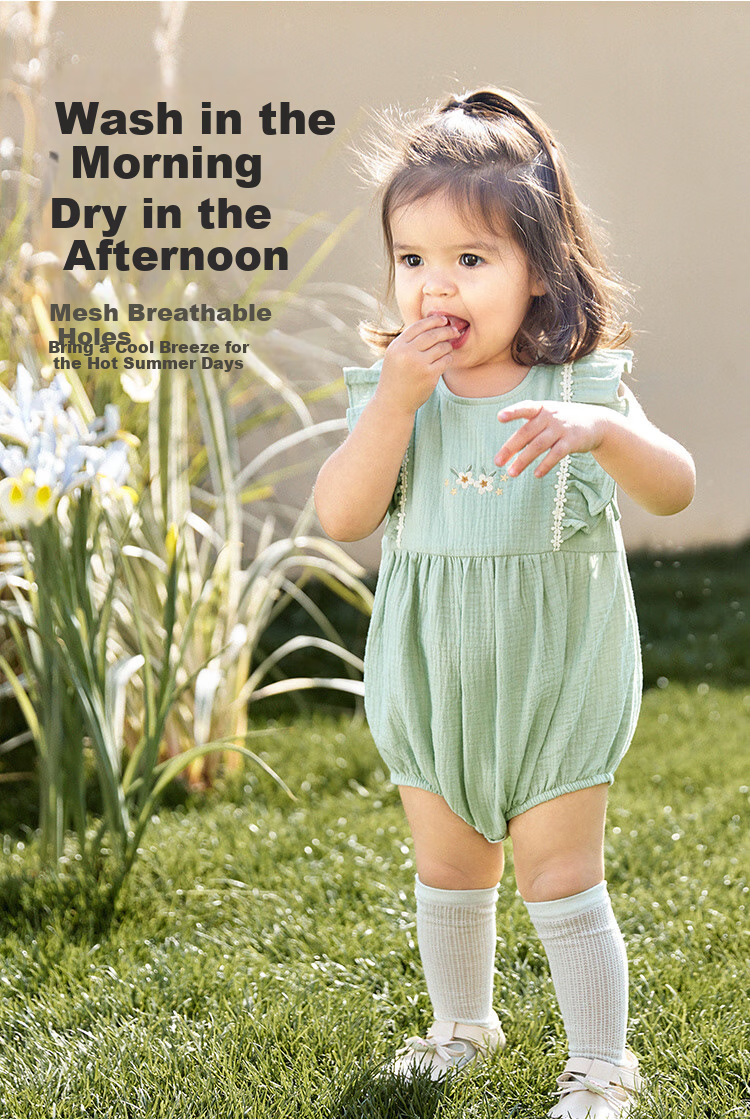 Wismorni Sleeveless Bodysuit for Infants, Thin Summer Style, Baby Girl Summer Outfit, Triangle Vest Romper, One-Piece Clothing 4