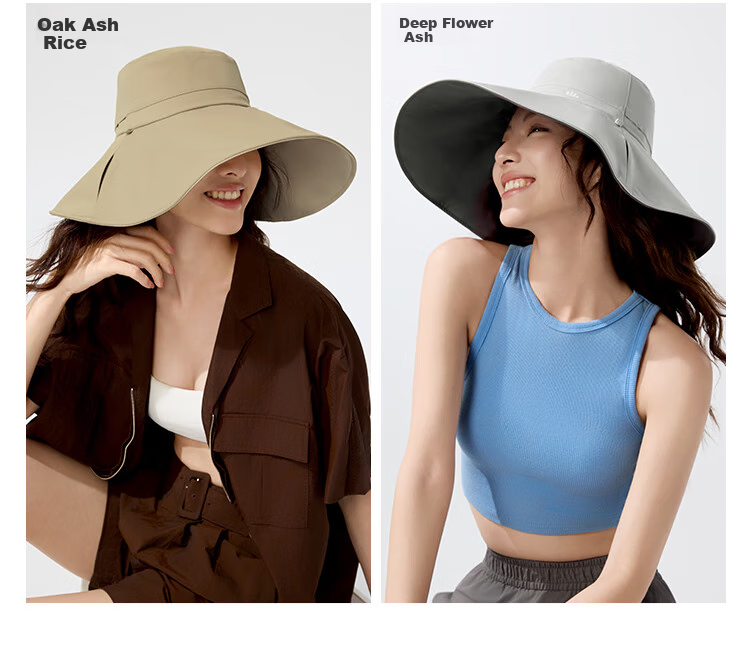 Beneunder Women's Double-Sided Sun Hat, Wide Brim Fishing Hat, UV Protection Full Face Sun Visor AL005 15