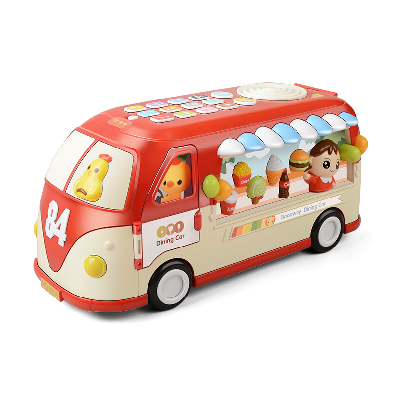 GOODWAY Baby Bus Car Music 1-3 Years Old Children's Toy Multifaceted Infant Early Education Game Table Girl Birthday Gift