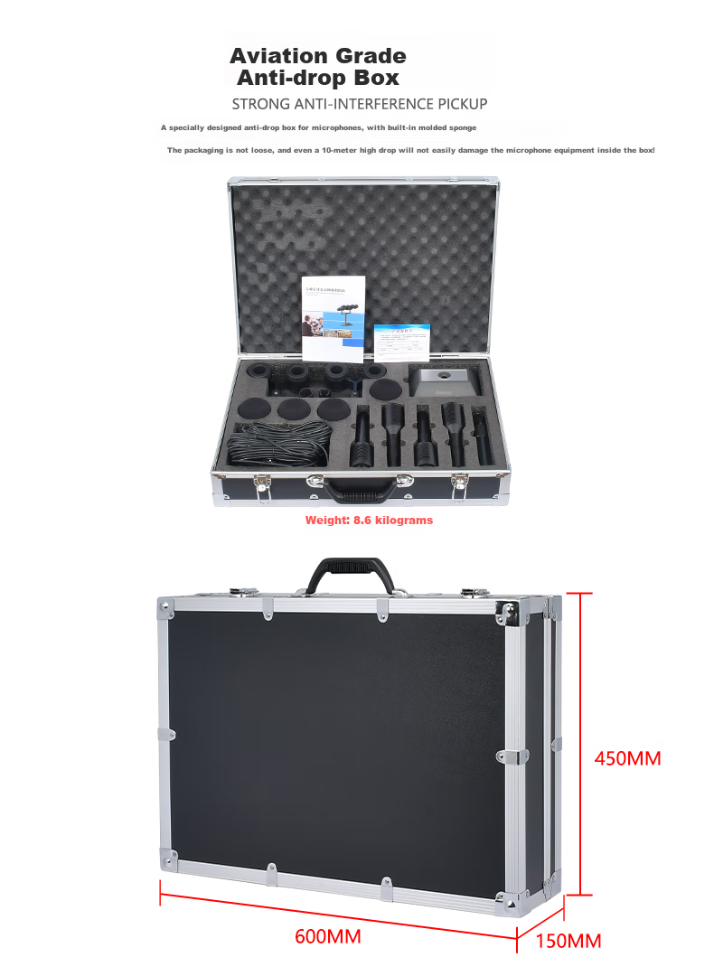 Shuledi QA-700 Domestic Dual-Head Wired Conference Floor Microphone, Podium Host Chorus Microphone for Lectern, Specialized for Mixing Console Audio System, High-End for Schools, Factories, And Government Use 16