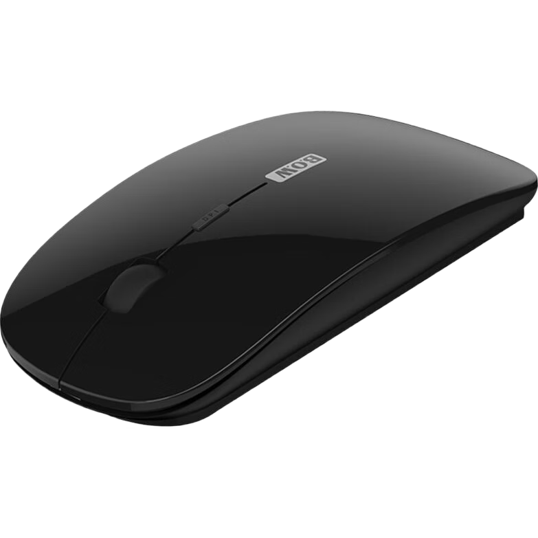 B.O.W Hangshi MD157L Rechargeable Dual-Mode Wireless Bluetooth Silent Mouse for Phone, iPad, Tablet, Laptop, Office Universal Mouse Black