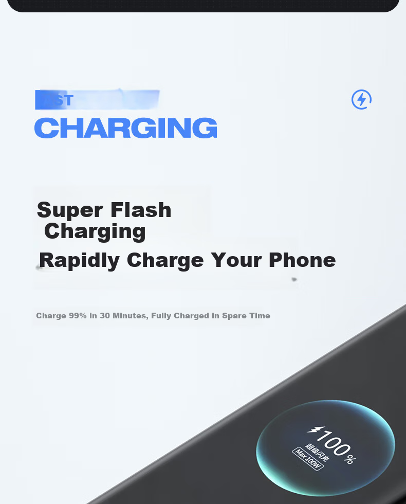 Nengshi Charging Cable, Type-C Data Cable, 100W Fast Charging, USB-C Flash Charging, 6A, Suitable for Huawei, Vivo, Xiaomi, OPPO, Honor Phones, Thickened, Rotatable Head, 1.5 Meters, Blue 4