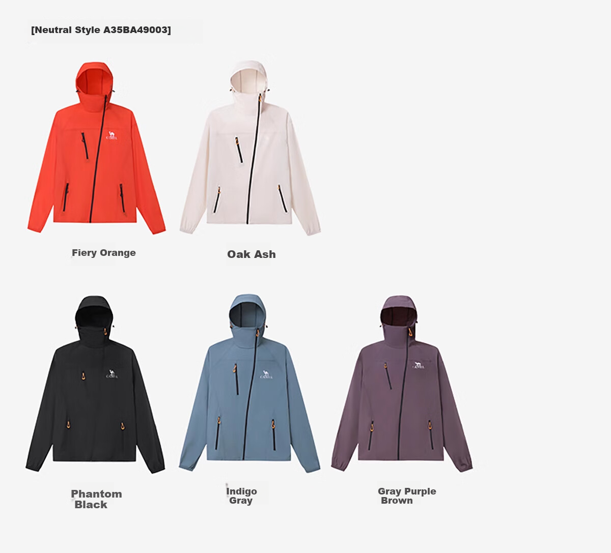 CAMEL Mukguang Outdoor Original Yarn Sun Protection Jacket Unisex 2025 Summer UV Protection Lightweight Breathable Coat L 18