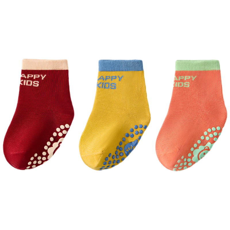Beitaisi Floor Socks, Spring And Autumn Indoor Non-Slip Insulation, Newborn Baby Boys Girls Children Mid-Calf Walking Socks