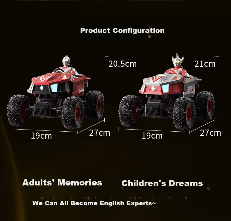LIVING STONES Classic Ultraman Remote Control Car Tank with Gesture Sensing, Four-Wheel Drive, And Shooting Function - Children's Toy, Birthday Gift for Boys 12