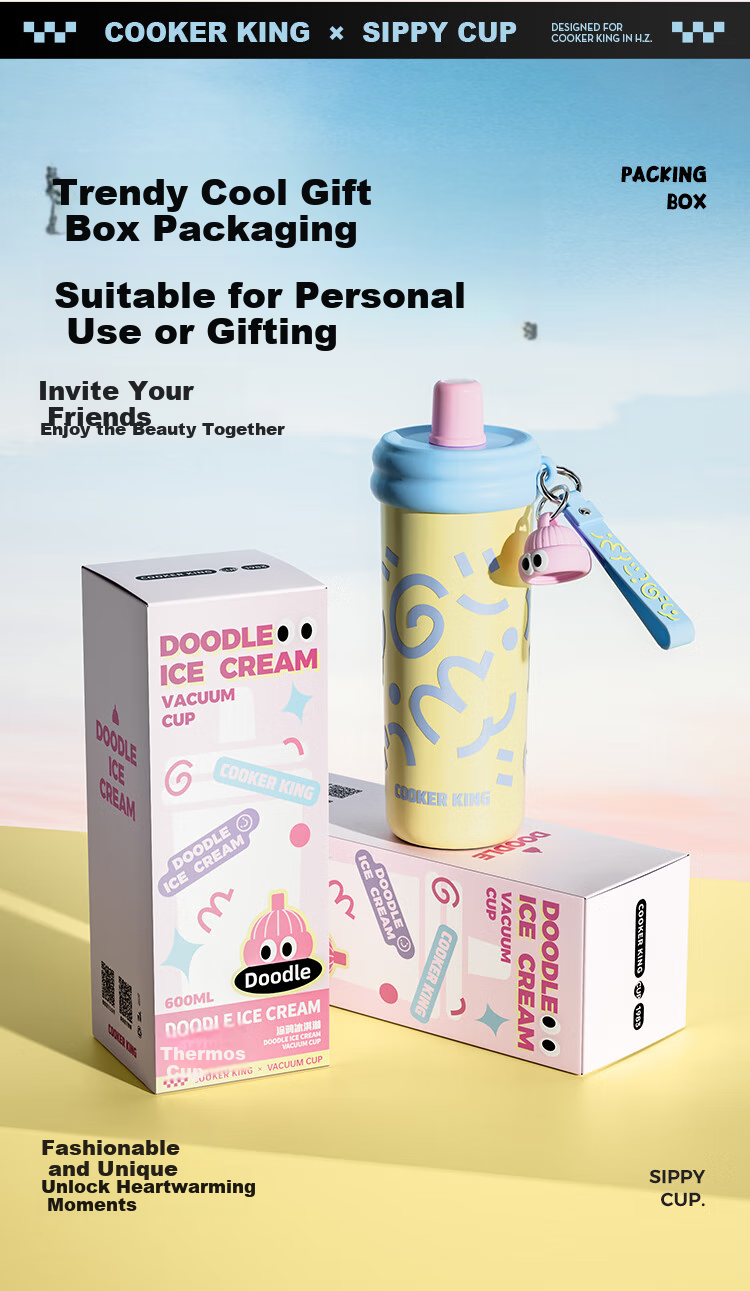 COOKER KING Insulated Mug, 316 Stainless Steel, Stylish Design for Women, Tea Infuser Cup with Straw, Large Capacity Water Bottle for Children, 600ml 11