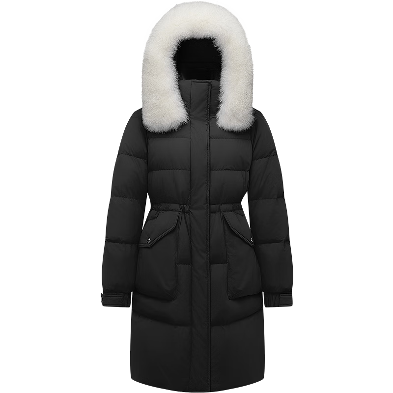 BOSIDENG 25 Years Women's Winter Down Jacket 90% Down Thickened Slim Mid-Length Large Fur Collar New Year Red Coat