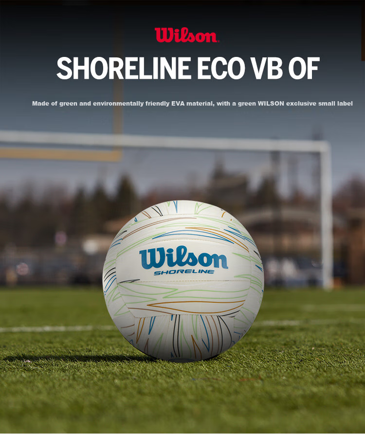Wilson SHORELINE ECO VB Environmental Series Youth Student Adult Standard Size 5 Volleyball 1