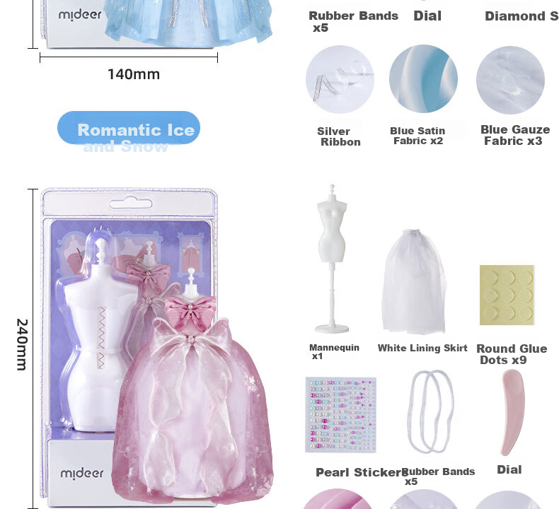 MiDeer Children's Hanfu Handmade DIY Clothing Material Kit, Chinese Style Formal Wear, High-End Customization - Shengshi Nishang Children's Gift 16