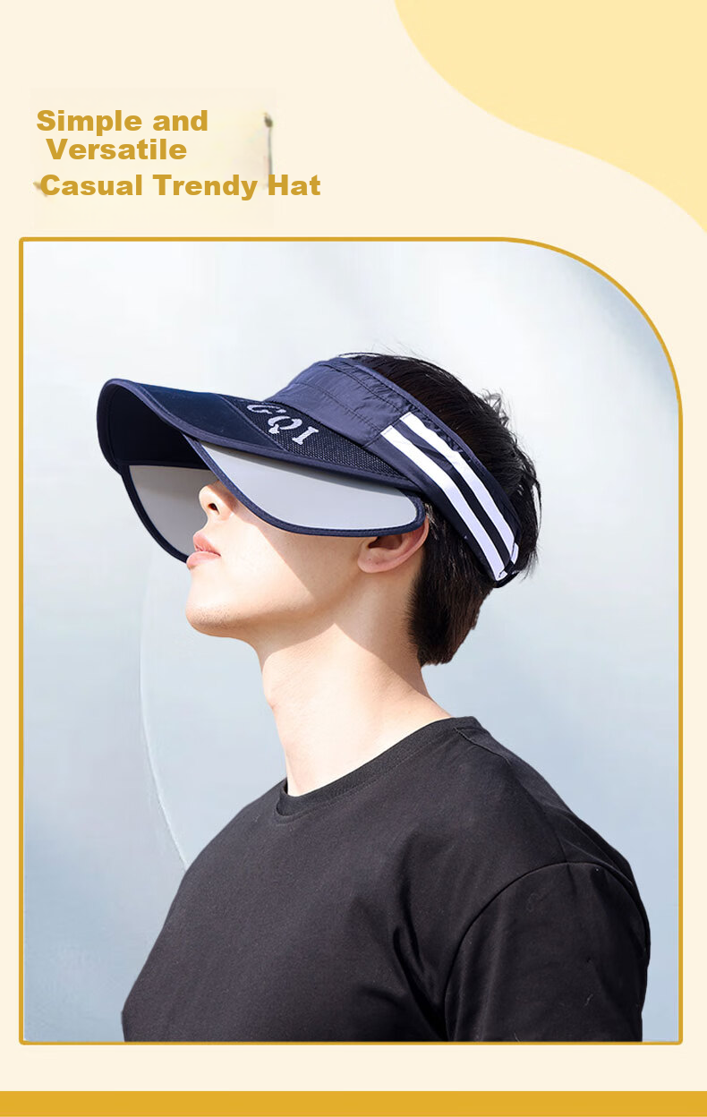 Bejirog Sun Hat, Men's Baseball Cap, Summer UV Protection Hat, Women's Visor Cap, Outdoor Large Size Sunhat, UV Protectio 3