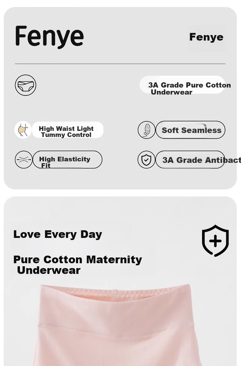 FENYE Postpartum High-Waist Cotton Antibacterial Underwear Shorts for Women, Shaping And Tummy Control after C-Section Delivery, Size L 1