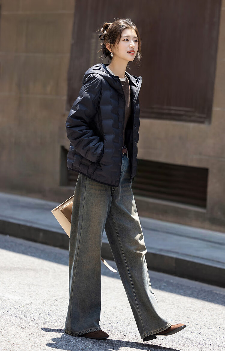 Demana [Milk Ball First Snow] Women's Winter High Warmth 90% Duck Down Quilted Tape Edge Down Jacket 31