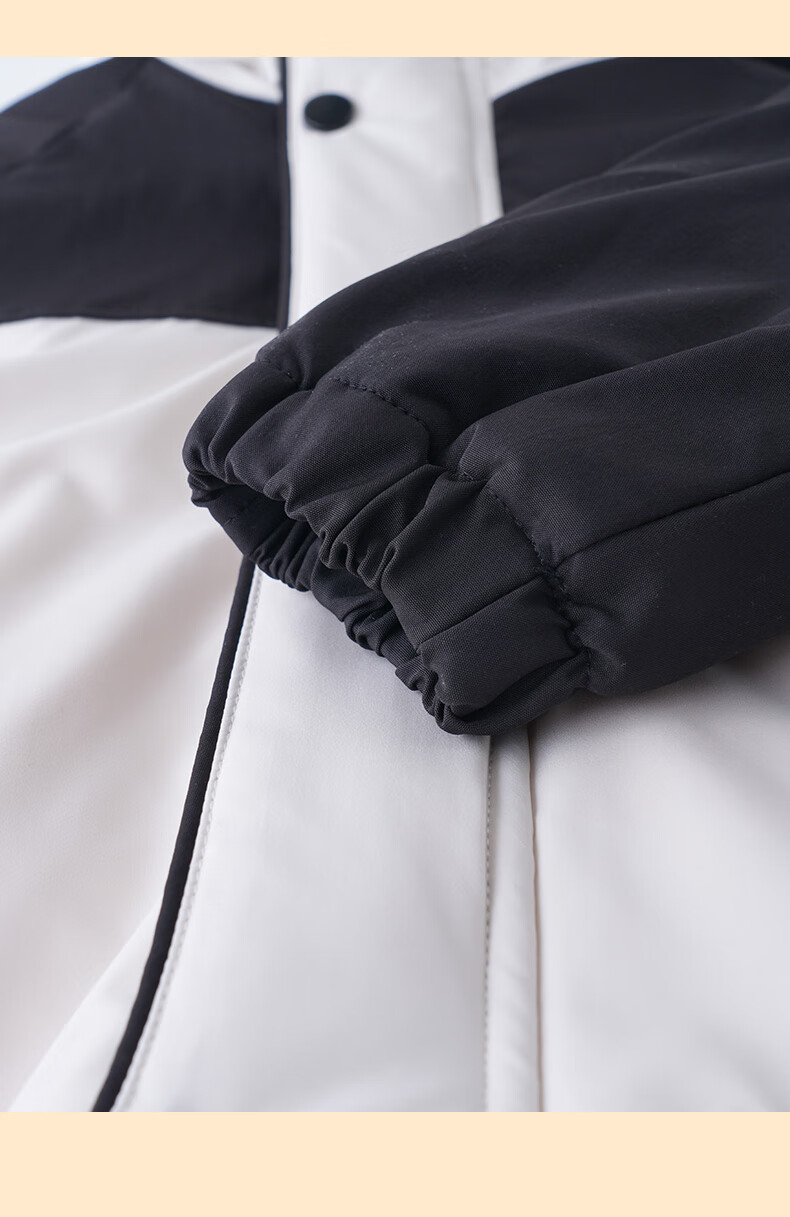 MOMOCO Kids Winter Fleece Thick Hooded Panda Cotton Jacket for Boys Black 150 6