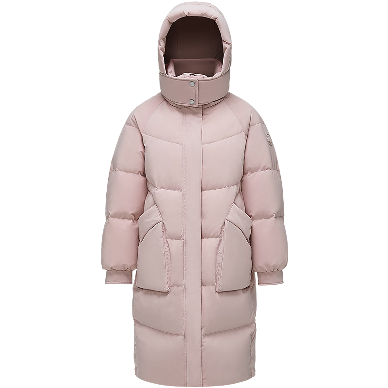 BOSIDENG Off-Season Women's Winter Down Jacket Loose Mid-Length Casual Thickened Removable Hood Stand Collar Casual Coat