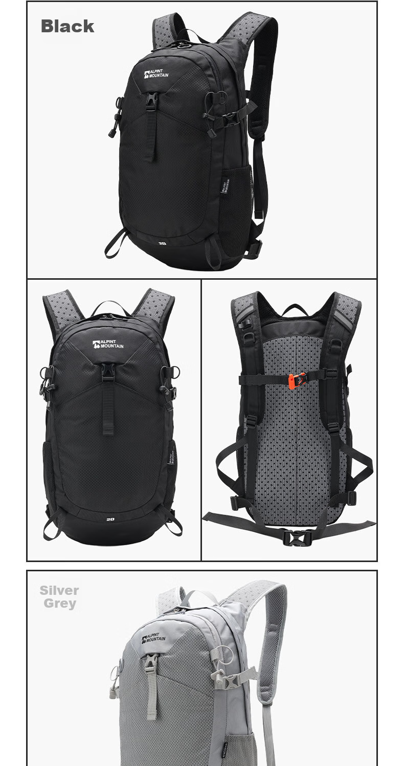 ALPINT MOUNTAIN Large Capacity Outdoor Hiking Backpack, Trekking Bag, Commuter Travel Backpack for Men, Durable Water-Resistant 10